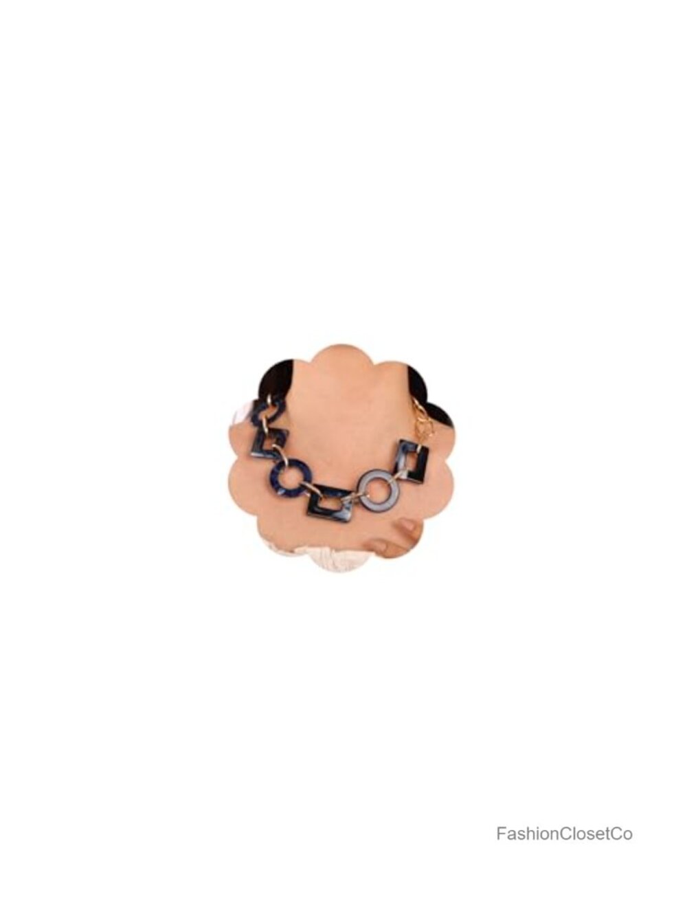 Chunky Acrylic Link Chain Statement Collar Choker Necklace for Women